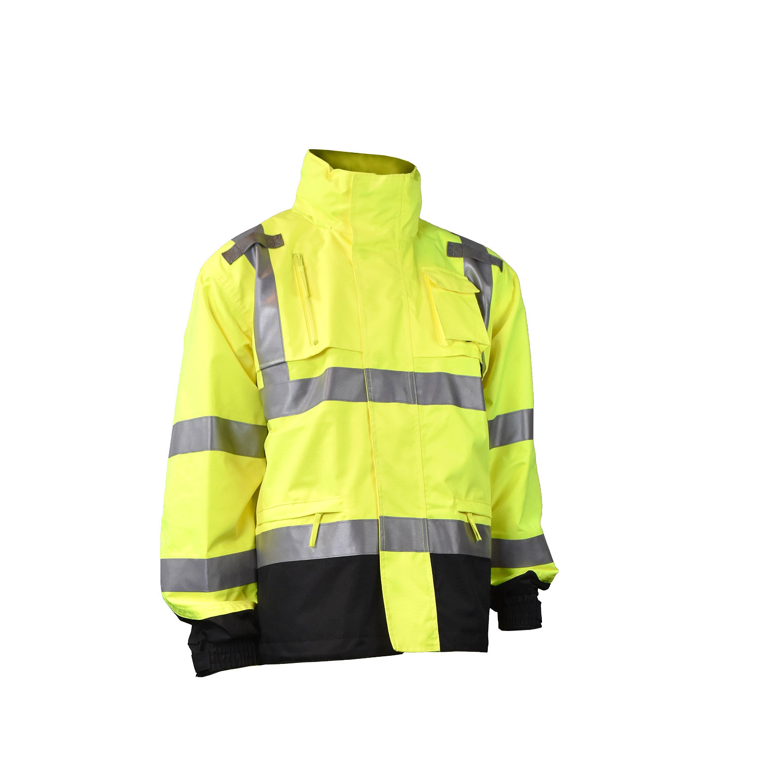 RW32-3Z1Y Heavy Duty Rip Stop Waterproof Rain Jacket - Hi-Vis Green - Size L - Rain Suits